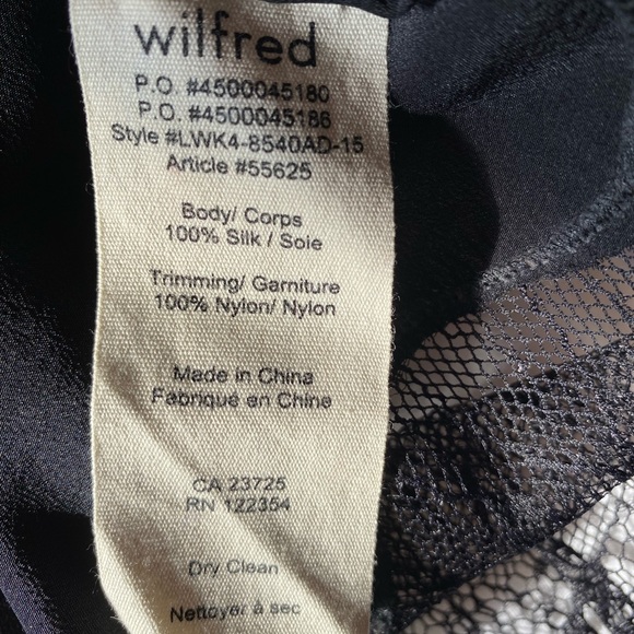 Wilfred pure silk/lace black chemise slip. - Picture 6 of 7